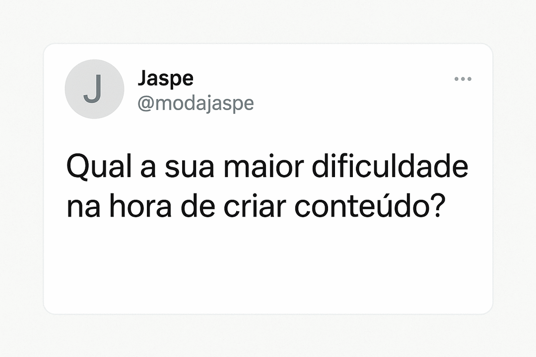 Dificuldade na criação de conteúdo 